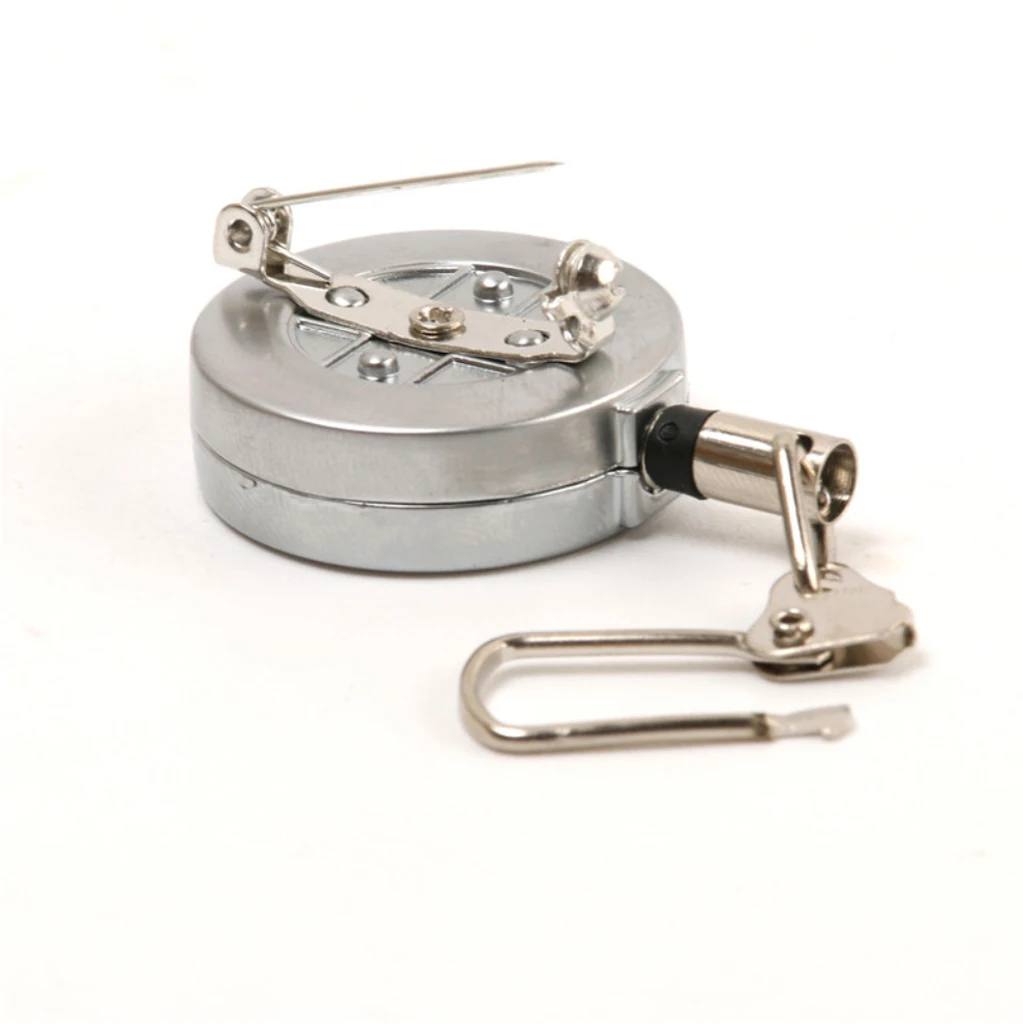 Fly Fishing Tool Stainless Steel Wire Pin Zinger Retractor Key Chain Ring Reel Clip Fishing Accessories