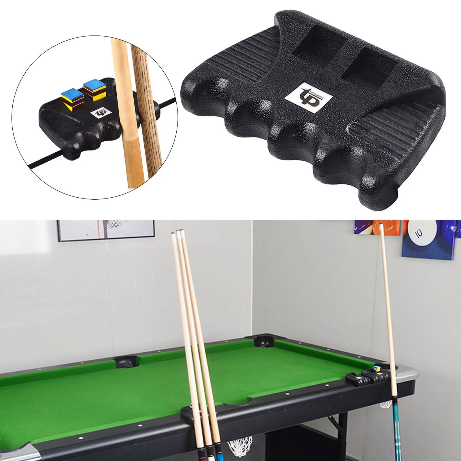 Plastic Pool Cue Holder Stick Rack Stand Billiards Portable for Bars Pool