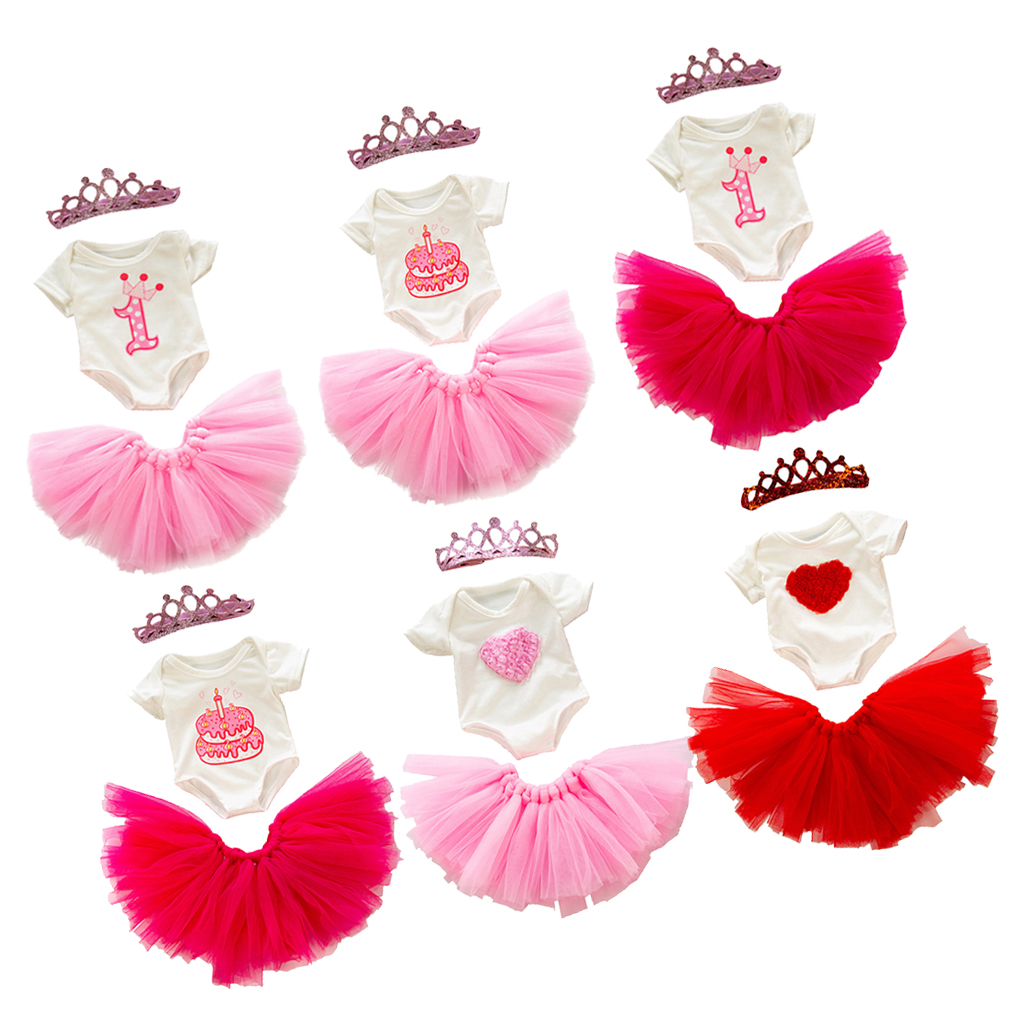 Doll Sweet Princess Skirt Bodysuit & Crown Set for 18'' American Doll Accessory