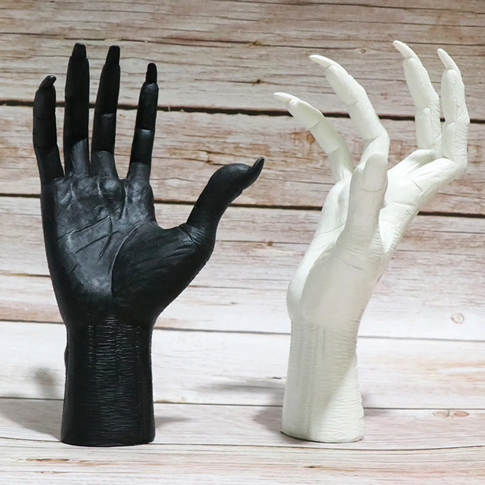 escultura de pared de mano en 3D vívida Colgante de pared de mano de bruja con decoración pulsera de bruja de resina decoración de colgantes de pared de Halloween soporte de estatua de mano 