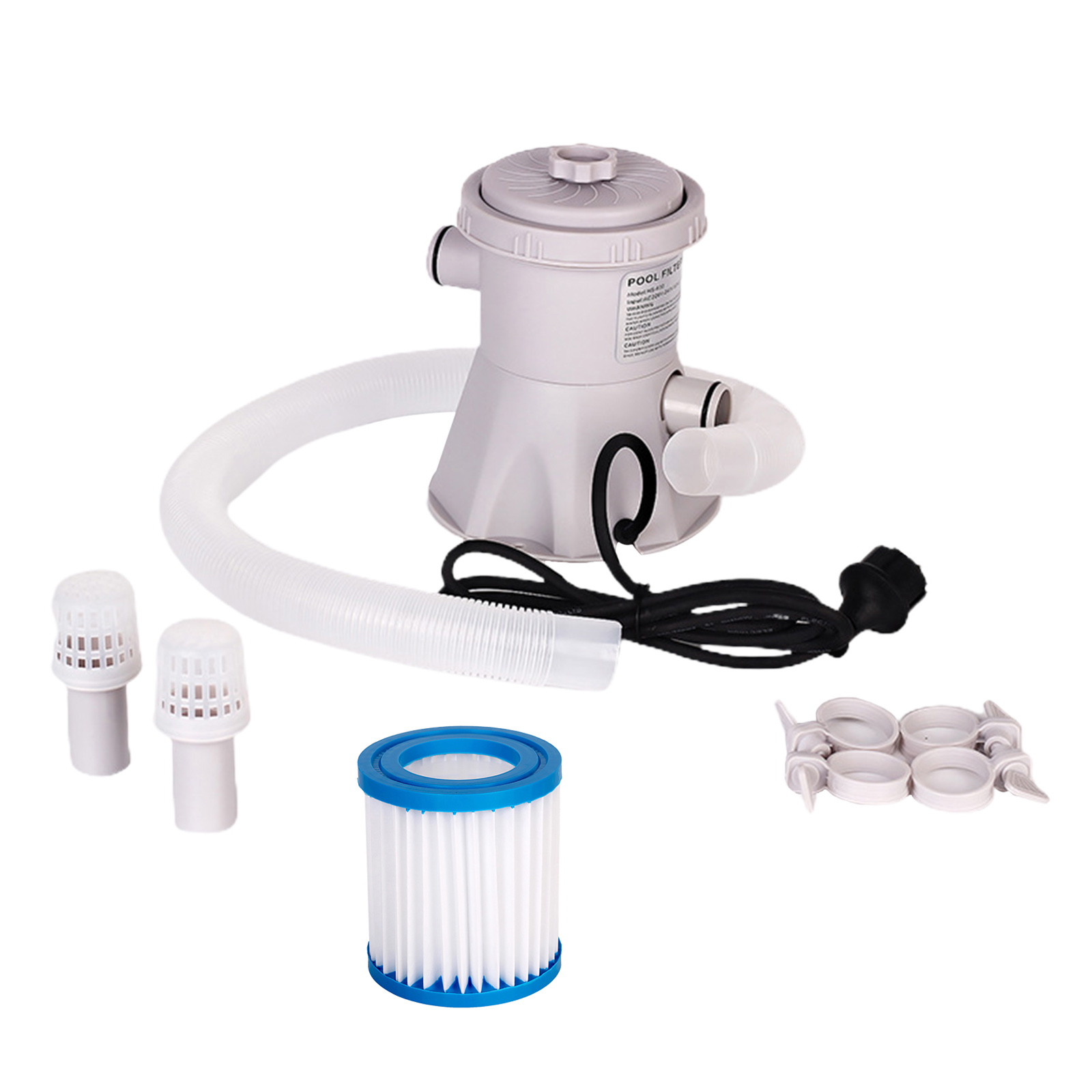 Above Ground Swimming Pool Filter Pump Electric 110V 20W Pool Filtering Kit with Filter for Padding Pools EU Type