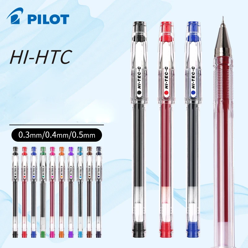 2 red pen Pilot Hi-Tec-C gel pens 0.25mm 