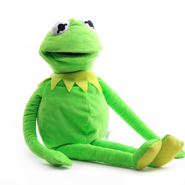 40/60cm Kermit Frog Puppet Doll Green Frog Plush Toys Animal Hand