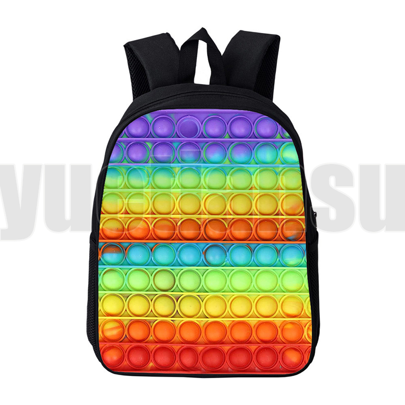 2021 New Fidget Bag 3D Printed Family Game Rainbow Poppet Bubble School Bag Gift