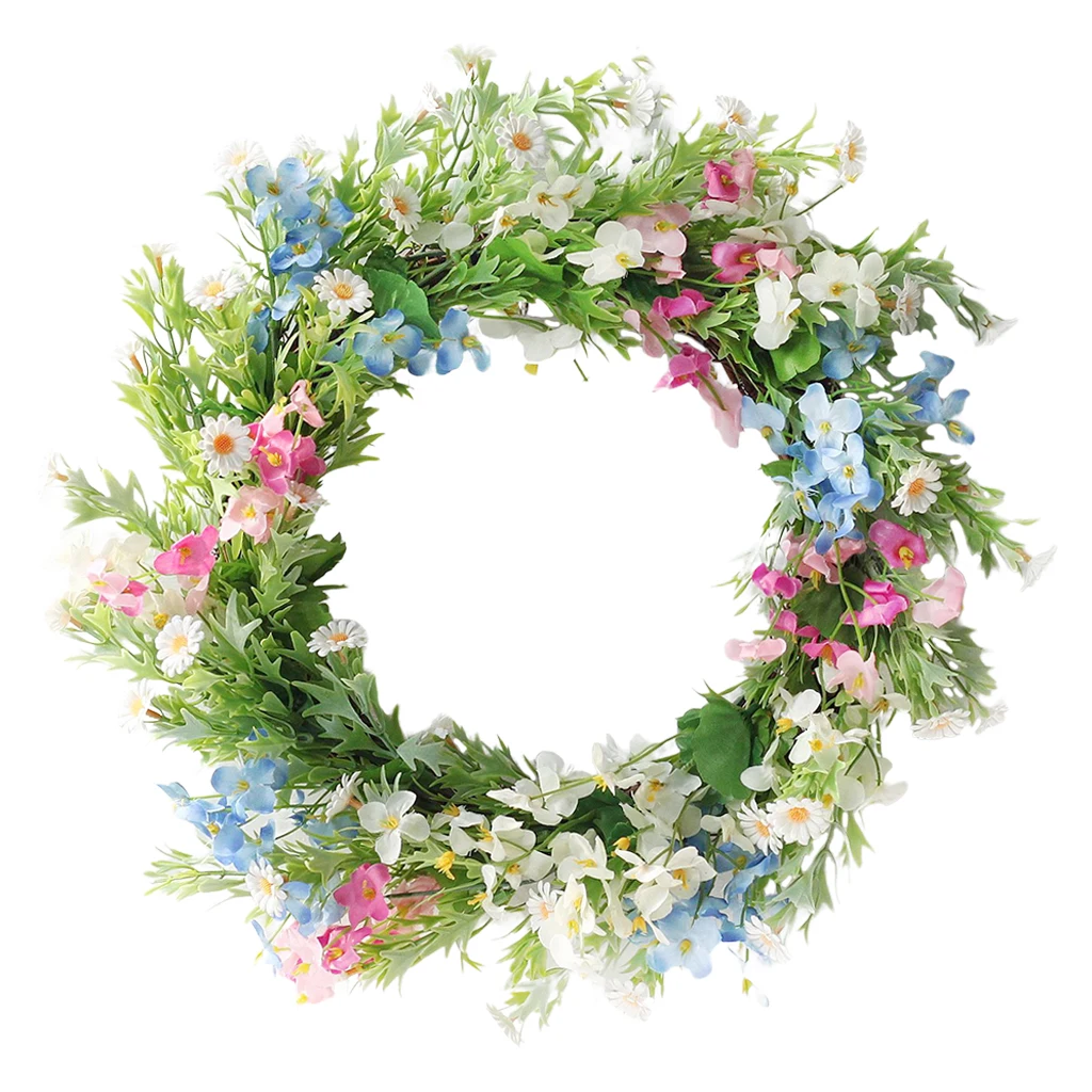 15 Inch Primrose Wreath Garland for Front Door ing Wall Decorations
