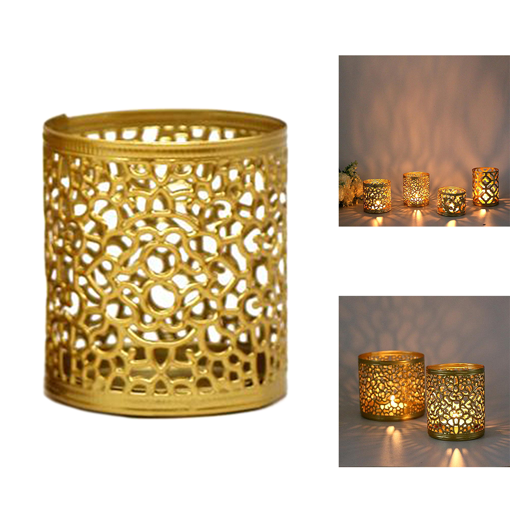 Creative Hollow Candle Holder Iron Art Decorative Candlestick Holder Tabletop Tealight Candle Stand Wedding Home Decor