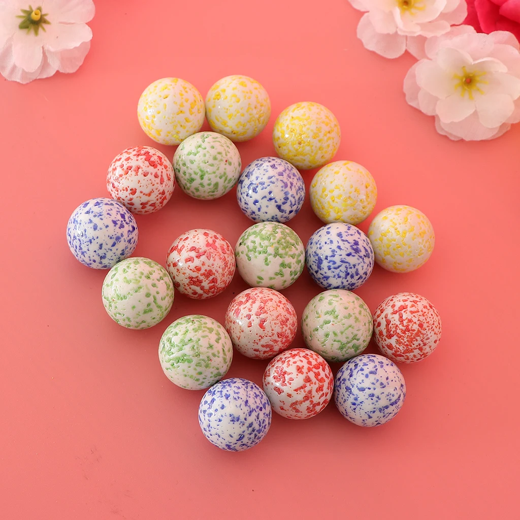 Prettyia 20x Speckled Glass Marble Ball Swirl Stress Marbles Toy Prettyia 20x Speckled Glass Marble Ball Swirl Stress Marbles Toy