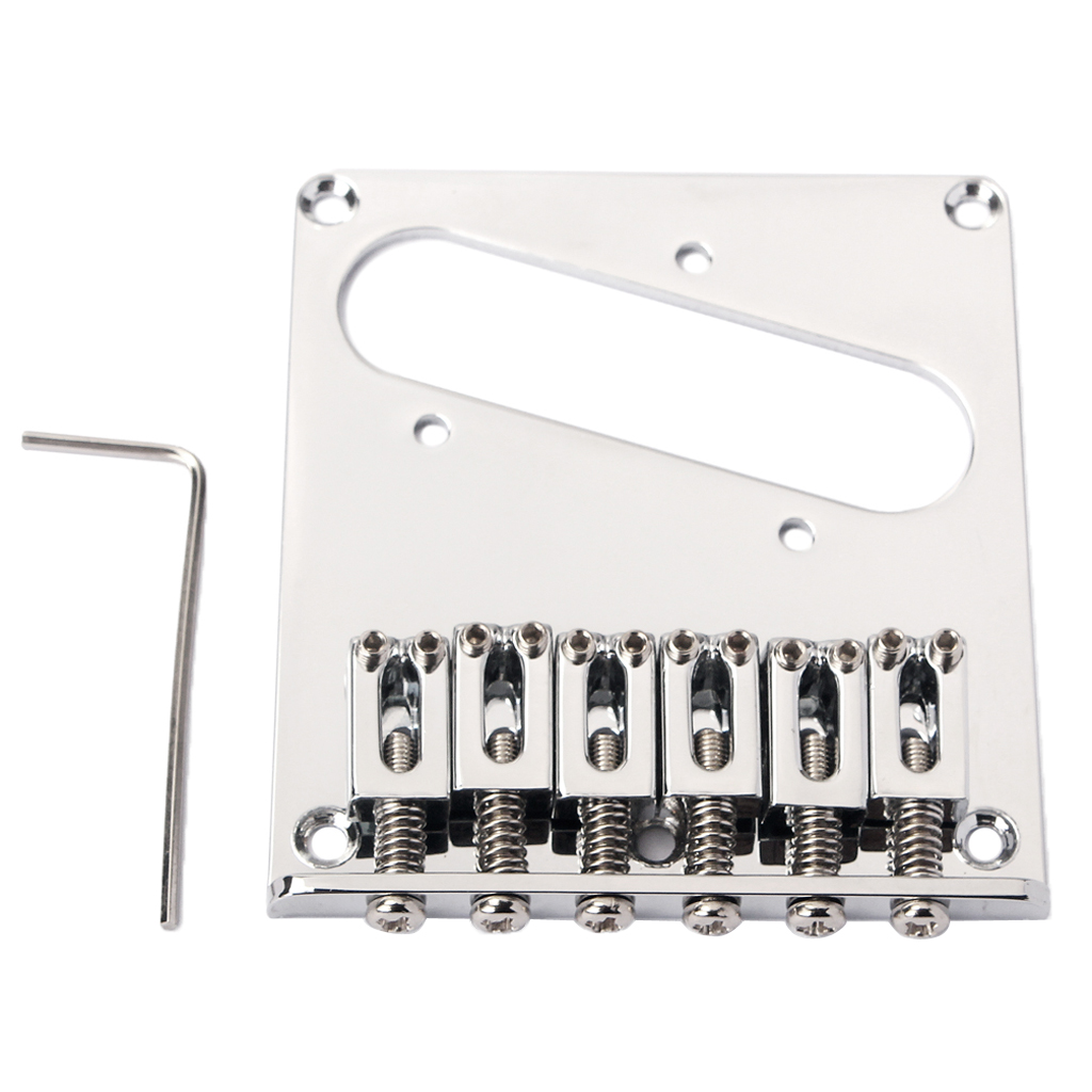 Vintage 6 String Nickel Bass Bridge for Precision Electric Bass Guitar Parts