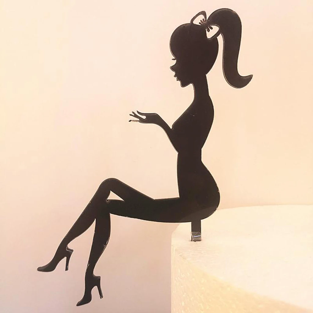 High Heels Lady Girl Acrylic Cake Topper Weddding Cake Decorations Birthday Cupcake Topper Party Supplies