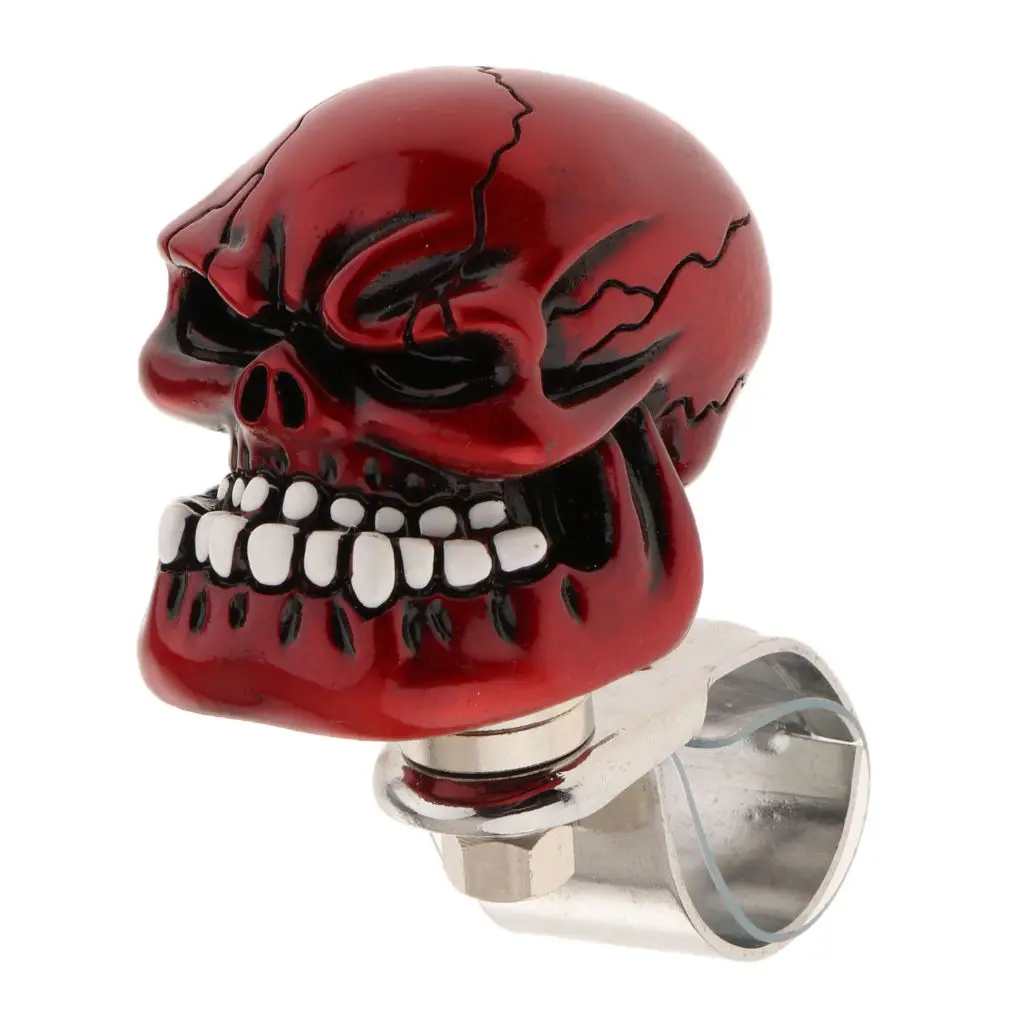 Skull Steering Wheel ner Knob Trucks Suicide Universal Car  Big Ring Cool Assist Knobs for Drivers