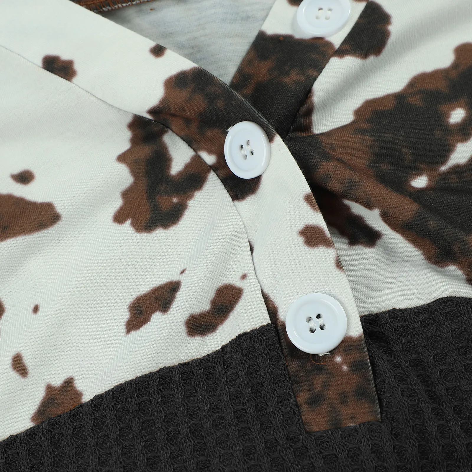 impressão costura botão manga longa streetwear feminino topo sudadera mujer