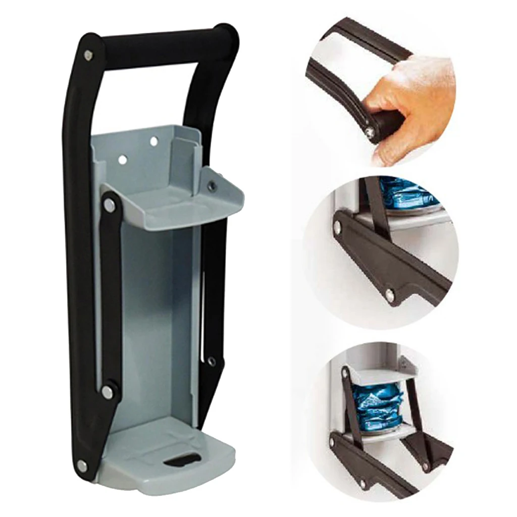 16oz Beer Can Crusher Wall Mounted Hand Push Soda Cans Bottle Opener Metal Heavy Duty Bottle Crushing Recycling Tool