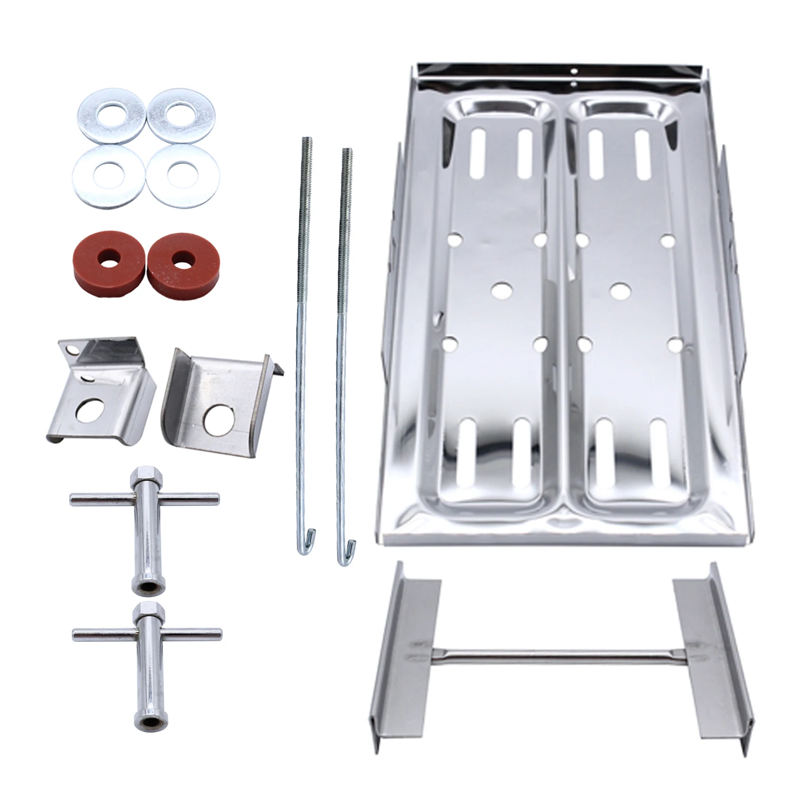 Universal Stainless Steel Battery Tray Holder Hold Down Kit 7 1/2