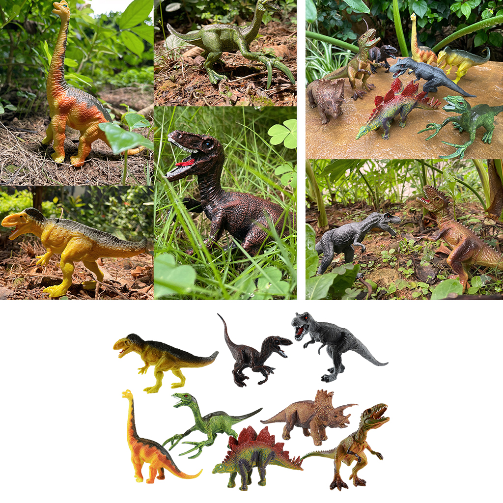 8PCS Jumbo Dinosaur Set,Realistic Looking Dinosaur Toy Set for Party Gift,Boys Girls Children's Birthday Gifts