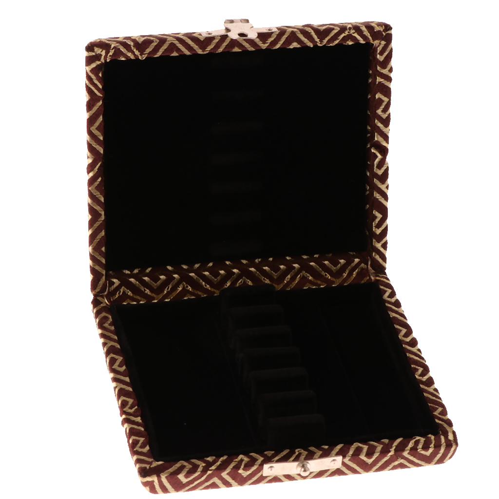 Solid Wood Oboe Reed Case Holder with Internal Thicken Flannel for 6Pcs Reeds