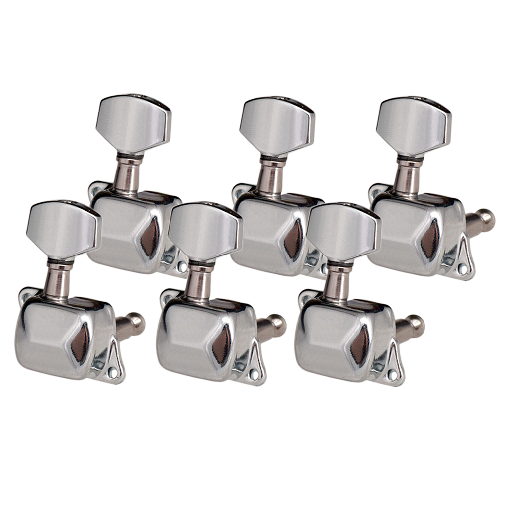 Tooyful 6R Semiclosed Zinc Alloy Tuning Pegs Key Tuners Machine Heads for Electric Guitar Parts Accessories