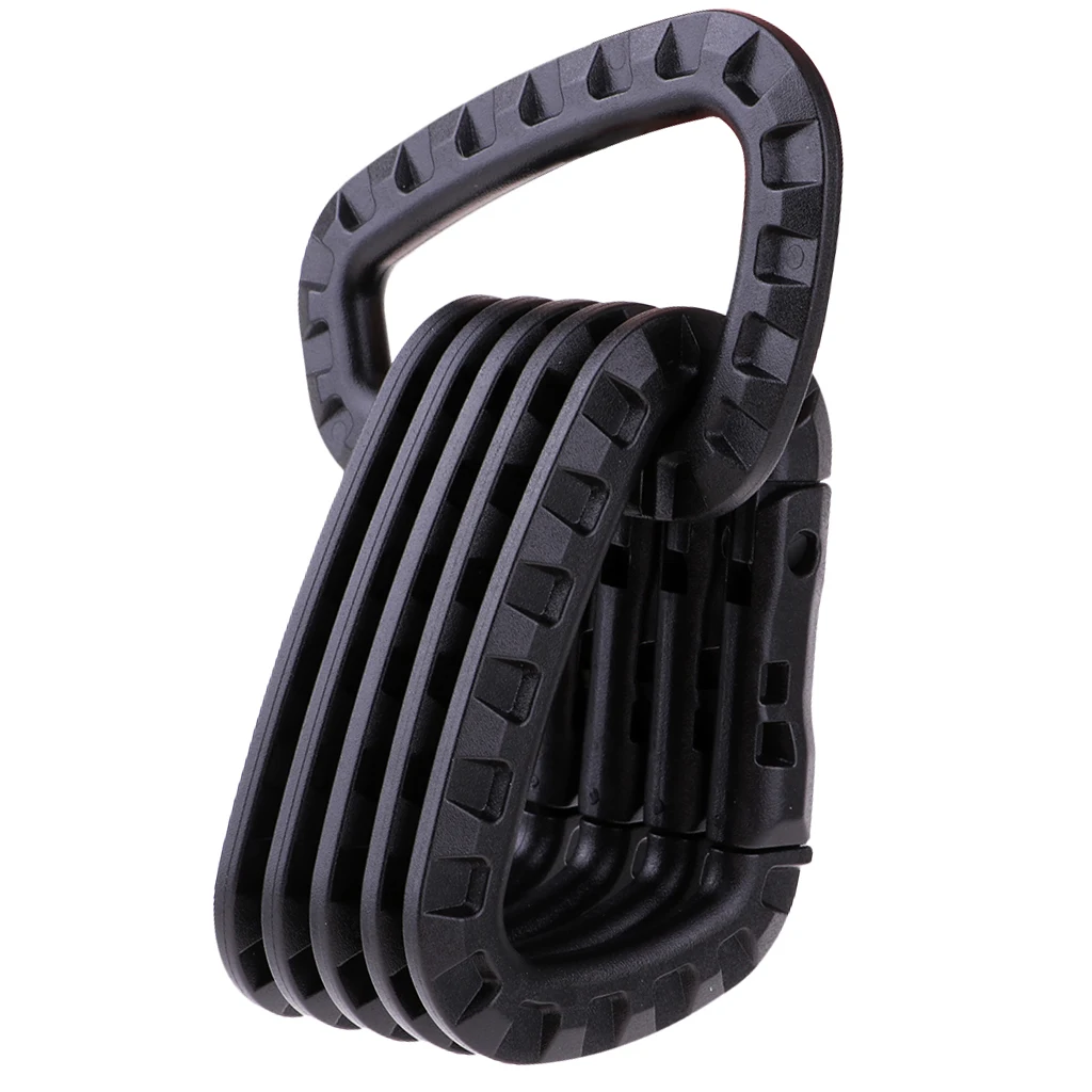 6x ABS  Carabiners MOLLE Webbing Helmet Clip Key Snap Hook Equipment