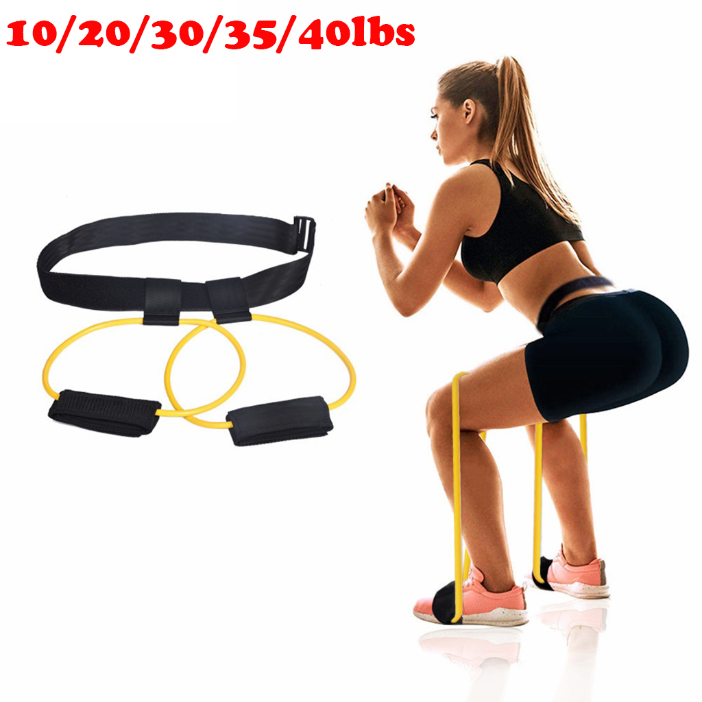 Booty Band Butt Leg Resistance Belt Tube Adjustable Waist Belt Gluteus Exerciser