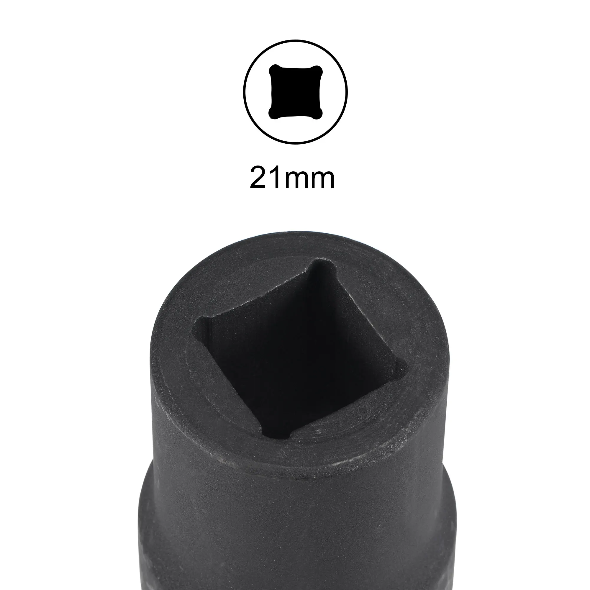 uxcell 1 Drive by 22mm Square Impact Socket CR-MO 80mm Length Standard Metric Sizes 