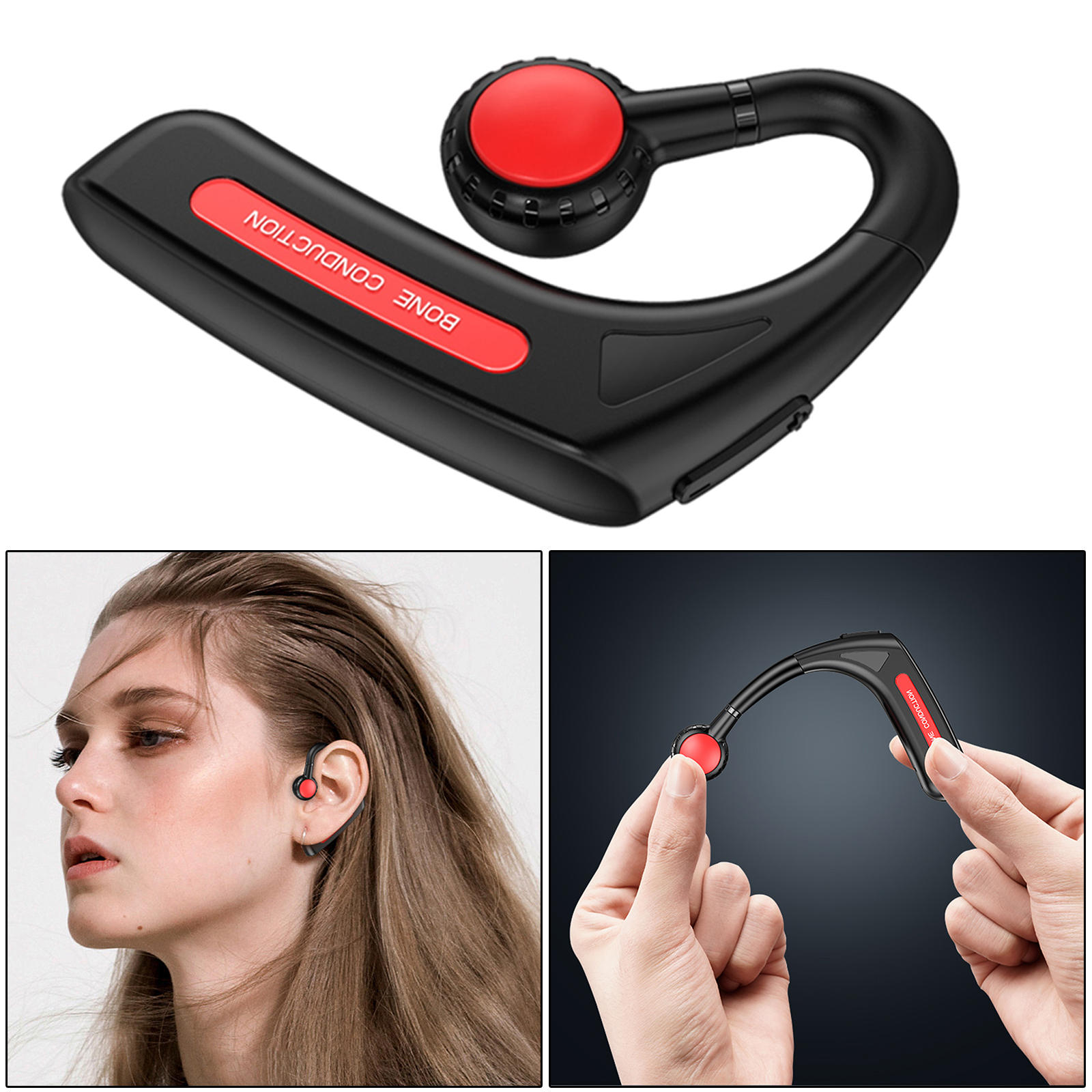 Bone Conduction Headphones 170mAh Ear Hook Style Headset Earphone NFC Function Earbuds Waterproof for Driving Swimming Fitness