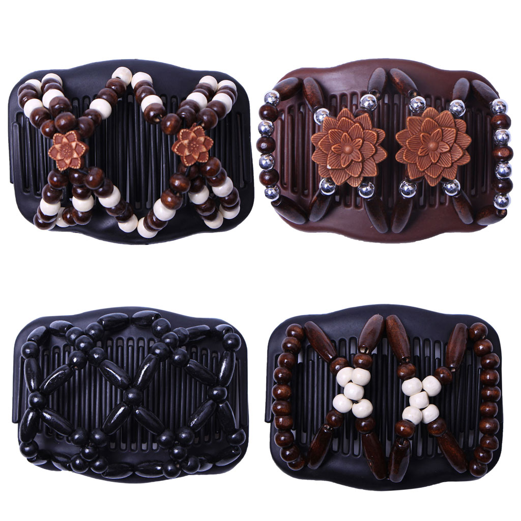 Beauty Thick Hair Double Clip Combs Bun Maker Hair Accessories for  Women Easy Updo Holds Long Short Hair
