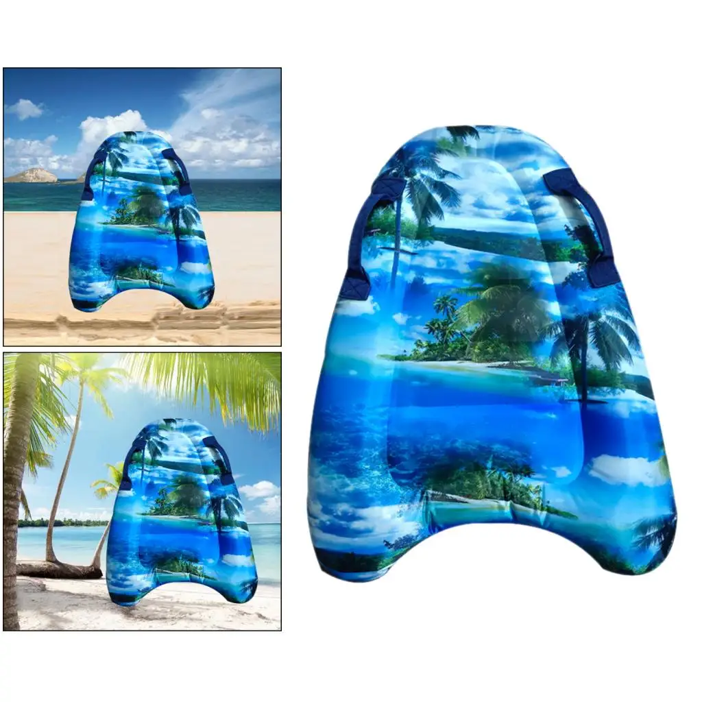 Inflatable Surfing Body Board with Handles,Mini Pool Float Beach Surfboard Swimming Floating Mat Children`s Surfboard,Pool Toy