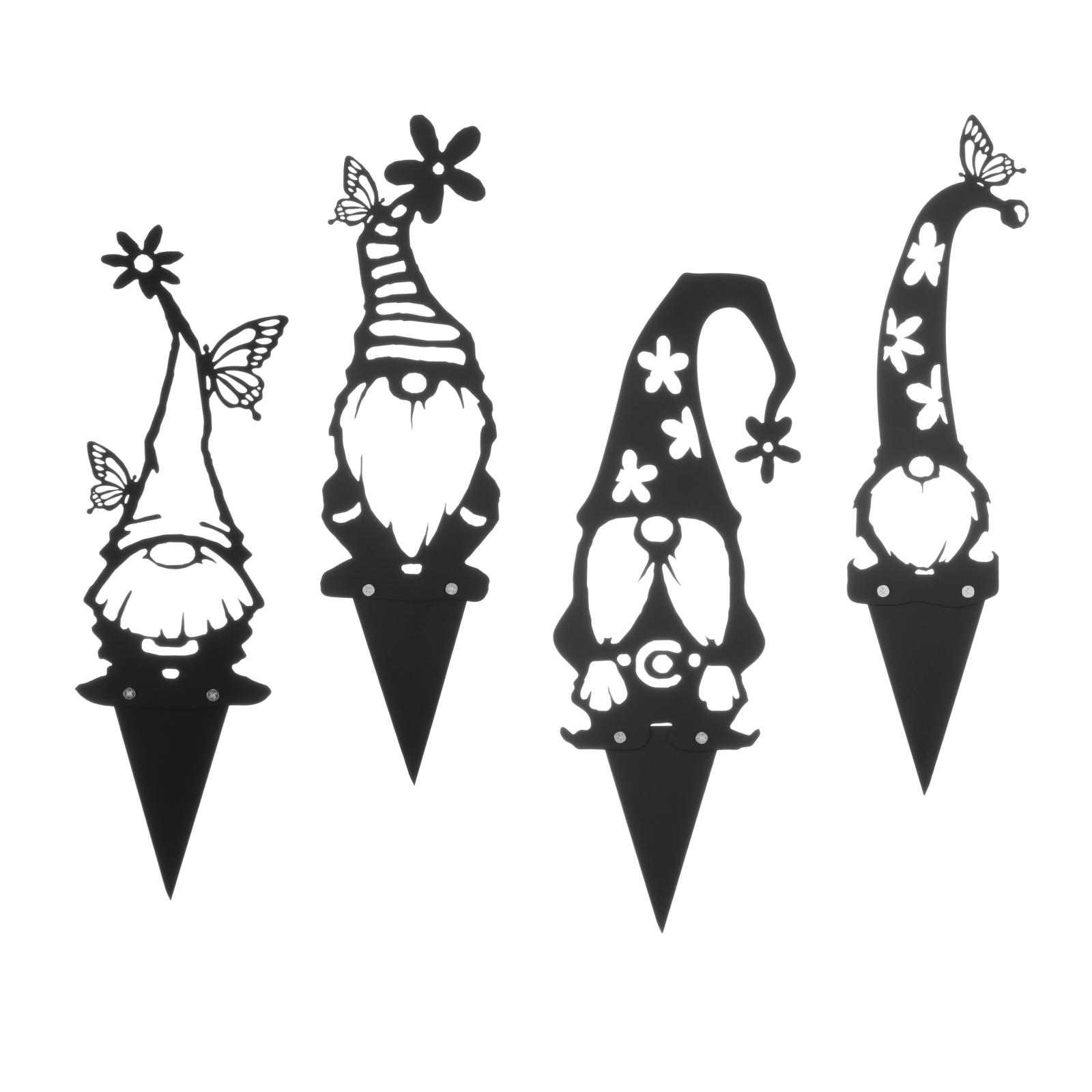 Faceless Gnome Garden Dwarfs Figurine Fairy Patio Silhouettes Statue Decoration Cottage Cupola Backyard Courtyard Ornaments