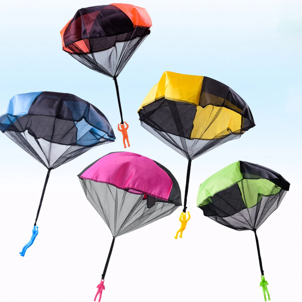 Children Hand Throw Parachute Toys Outdoor Sports Fun Garden Flying Toy Gift