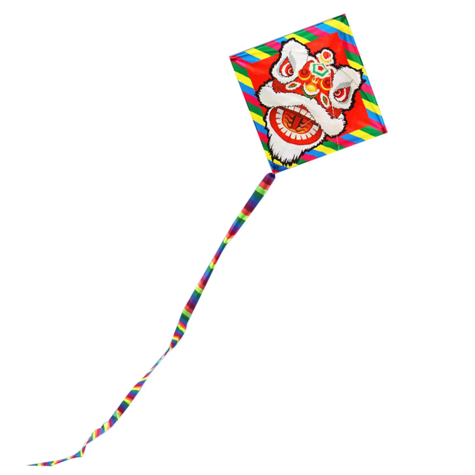 Chinese Lion Kite, Easy-to-Fly Flying Kite for Adults and Children, The Best Choice for Beach Outdoor Activities
