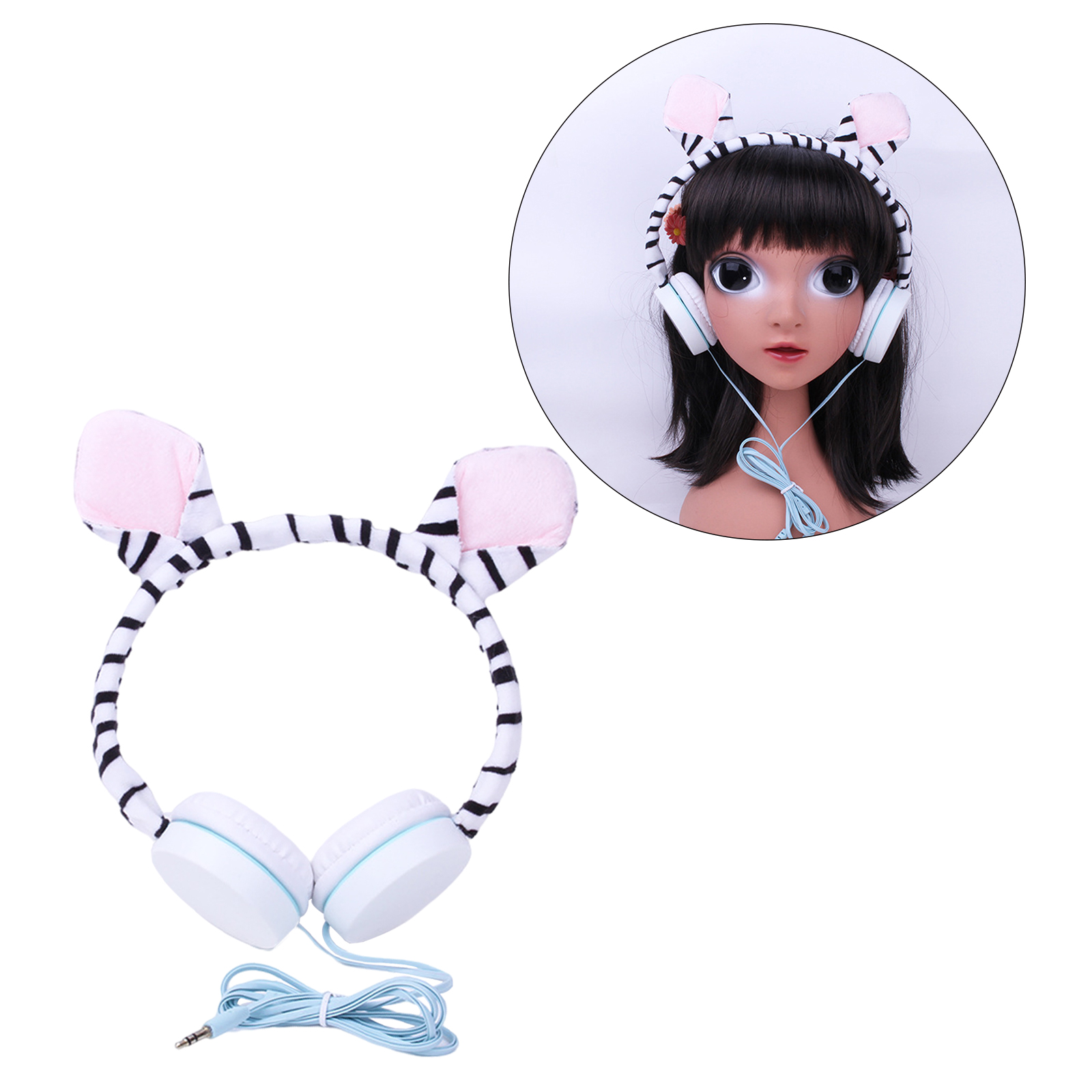 Animal Kids Headphones Over-Ear Wired Adjustable Headband for Boys Girls Kindergarten Teenagers School TV PC  Free