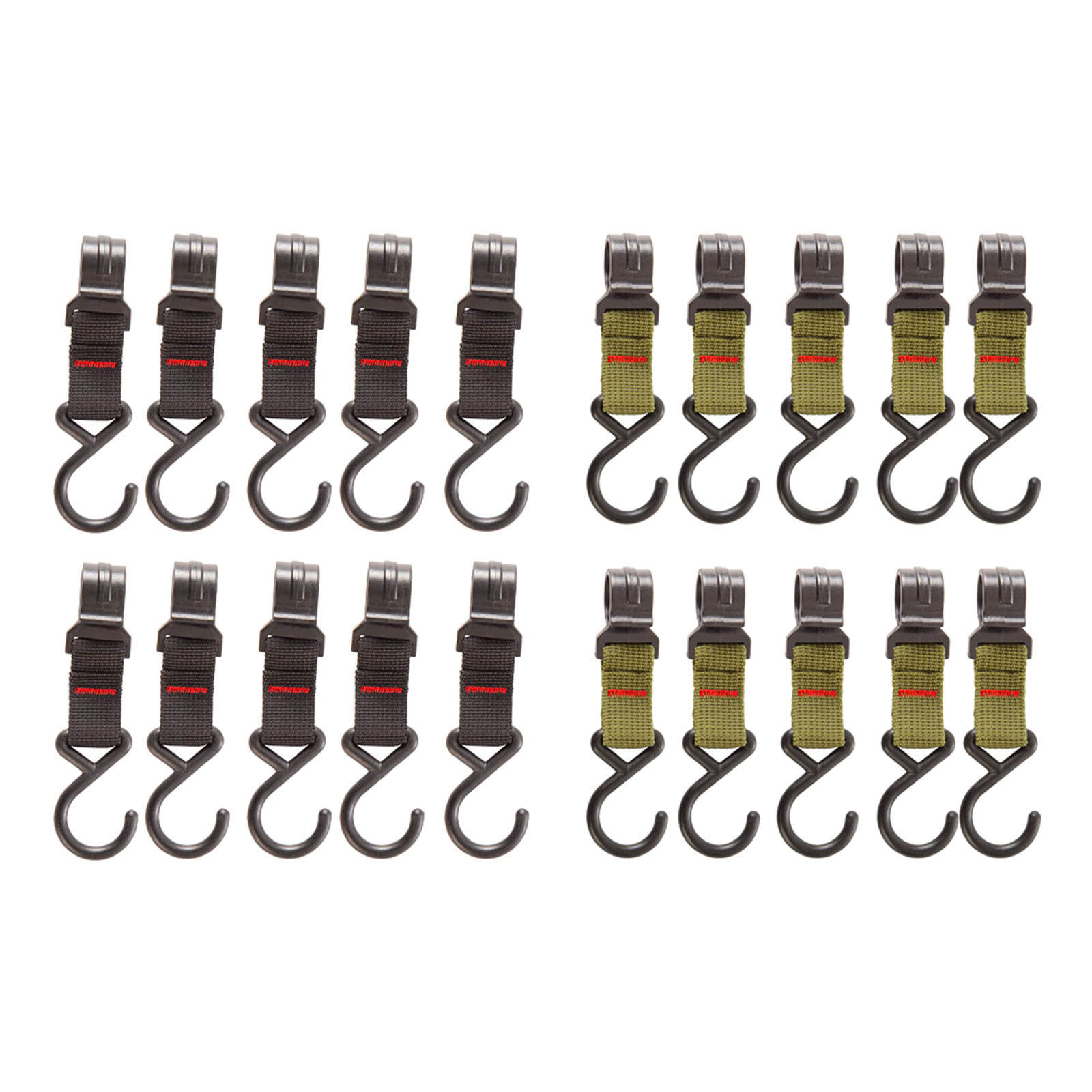 10PC Camping Hiking Snap Hanging Strap Hook Durable S Hook Outdoor Travel Kit Survival Buckle Tent Hanger