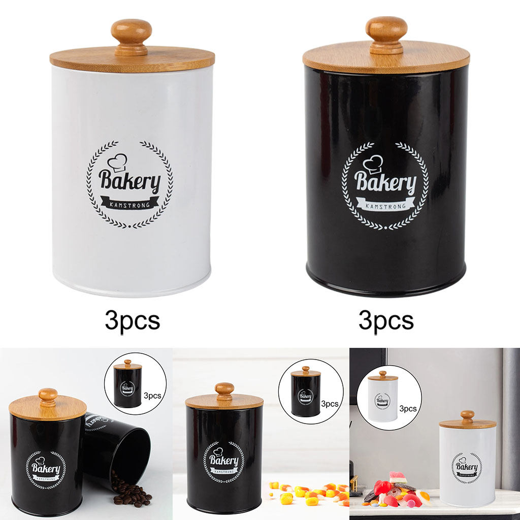 Canisters Set of 3 Onions Garlic Container Storage Bins Metal Box Kitchen Organizer