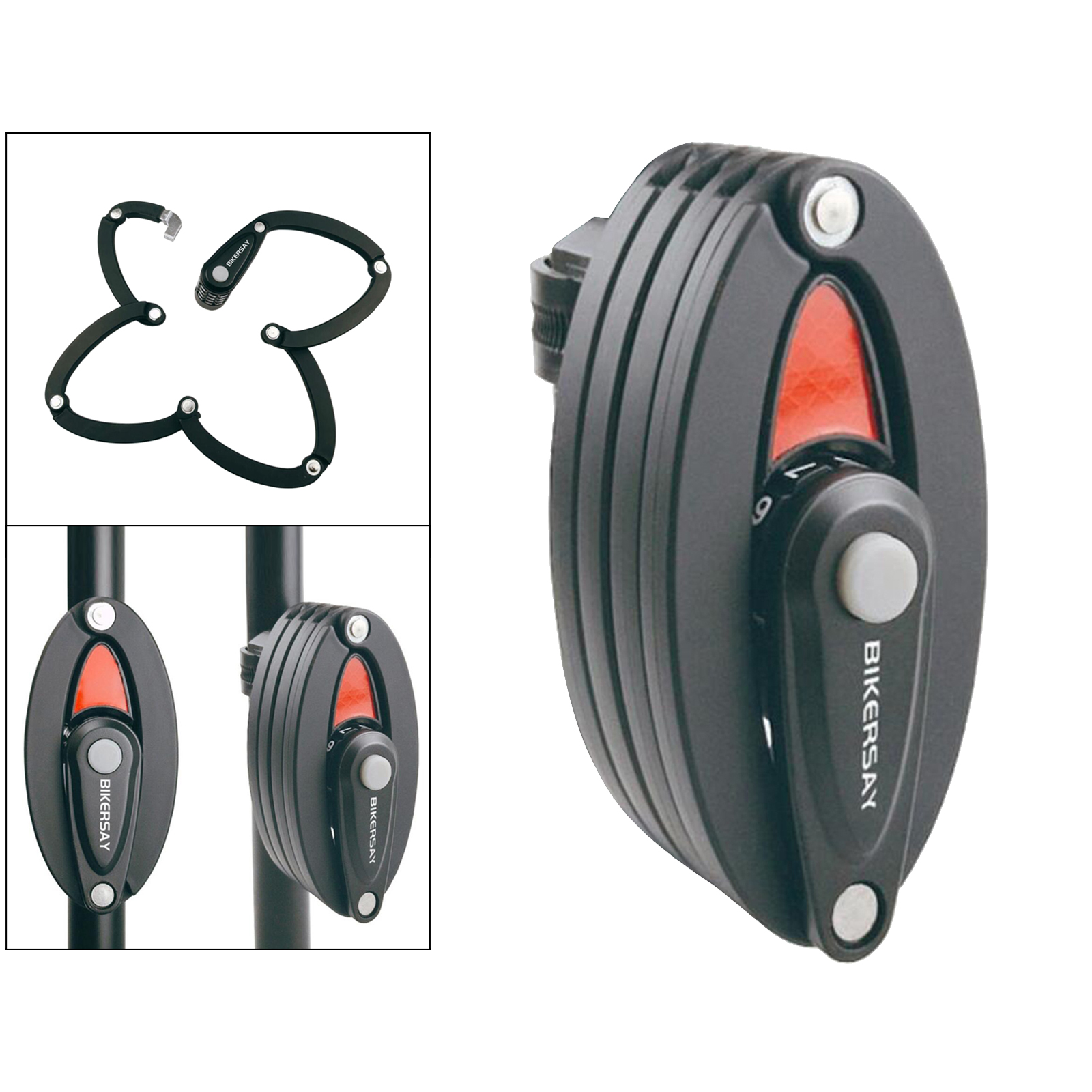 4 Digit Combination Password Bicycle Lock Folding Bike Lock Safety Lock For Bikes Anti-theft Security Bicycle Lock