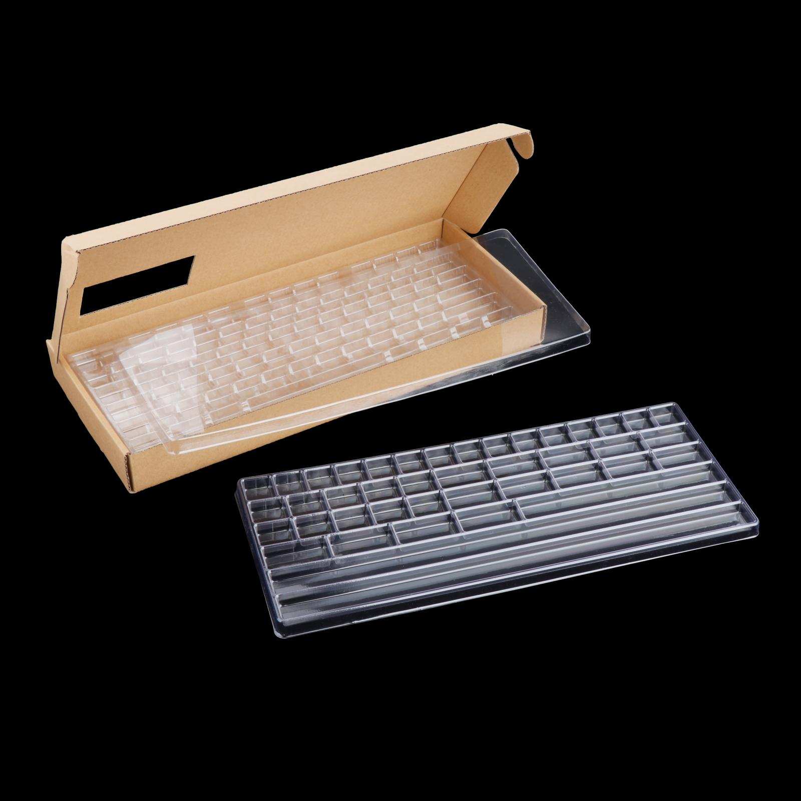 3 Layers Keycap Storage Box Dustproof Compartment Keyboard Set Organizer
