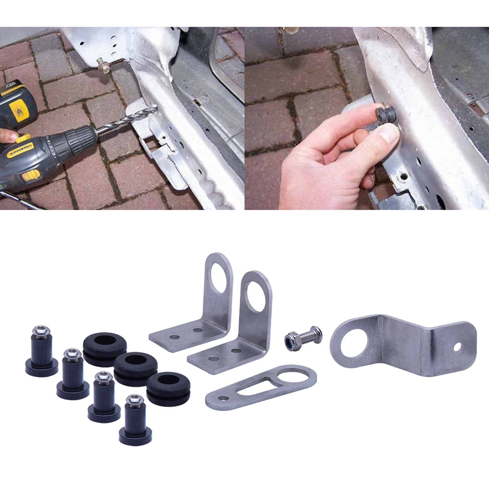  on Radiator Bracket Kit for K Swap K Series ALL K20-K24 Engine Silver