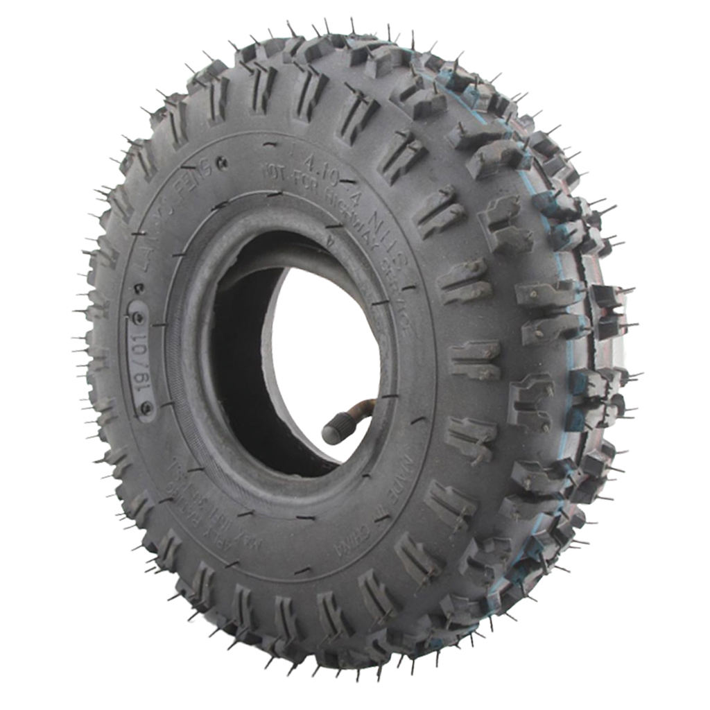 Heavy Duty Rubber 4.10-4 410-4 4.10/3.50-4 Tire and Inner Tube Set for Garden  Snow Blower Go Cart Repair Accessories
