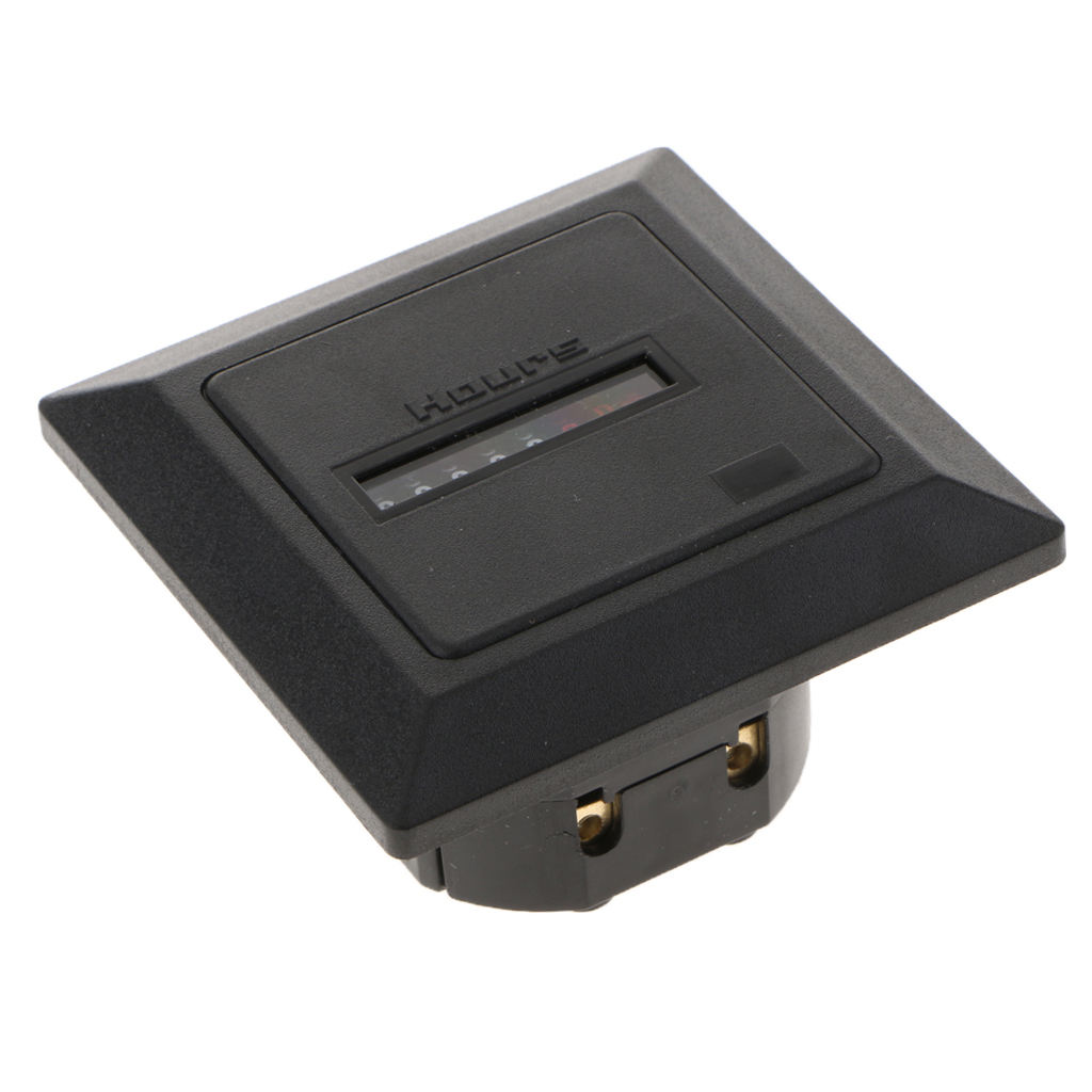 Timer Square Time Operating Hours Counter Digital Hour Meter Hourmeter Gauge AC220-240V