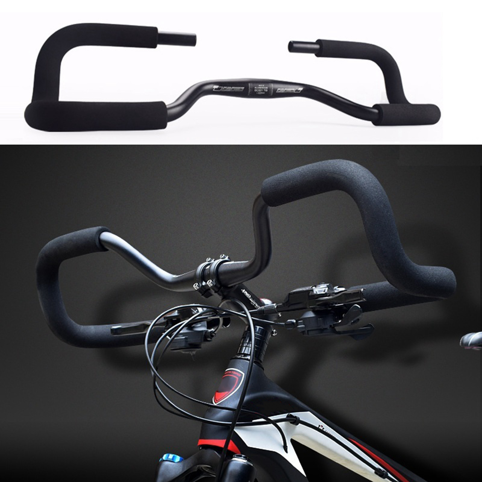 Mountain Bikes Handlebar Bicycles Handlebar 31.8mm Aluminum Alloy Bicycle Accessories Black