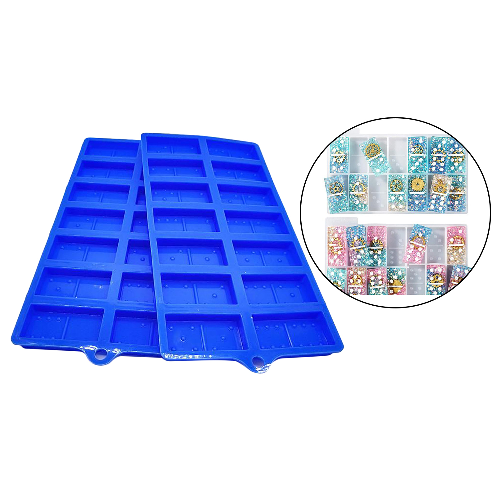 Domino Casting Mold Chocolate Bar Dominoes Mould DIY Soap Molds Accessories