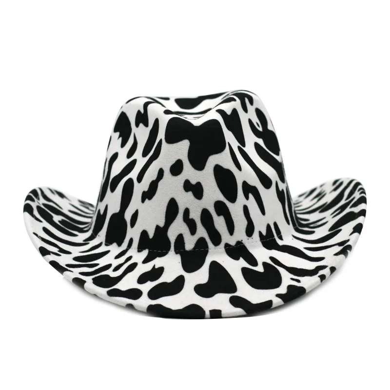 felt fedora hat Cow Grain Western Cowboy Fedora Hats Solid Color Roll Brim Jazz Party Formal Hat for Women Men Felt Performance Cap Wholesale red bottom fedora hat