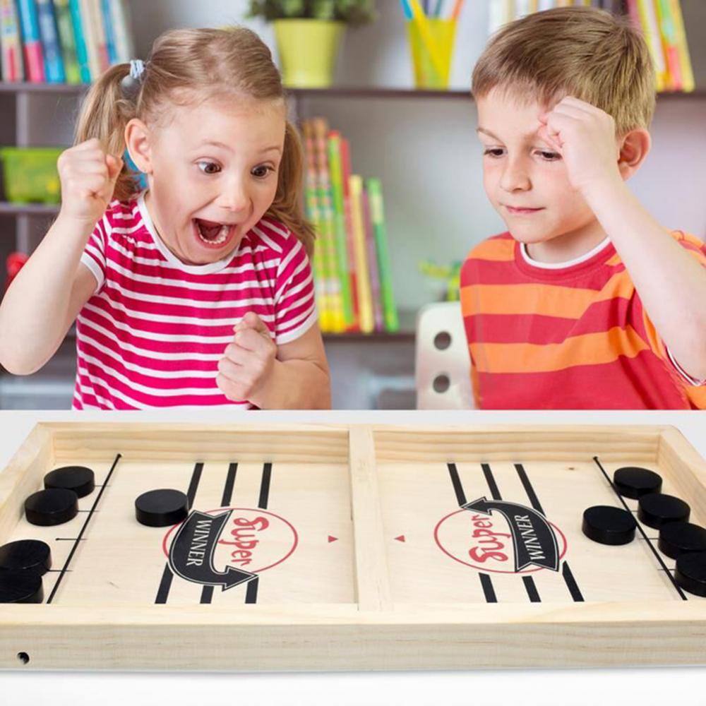 Tabletop Fast Sling Puck Game Parent-Child Game Toys for Adult and Kids