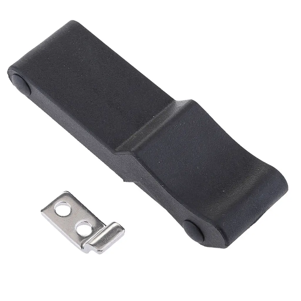 Flexible Door Draw Latch Lock 3.8`` Replacement Soft Rubber Black Over-Center