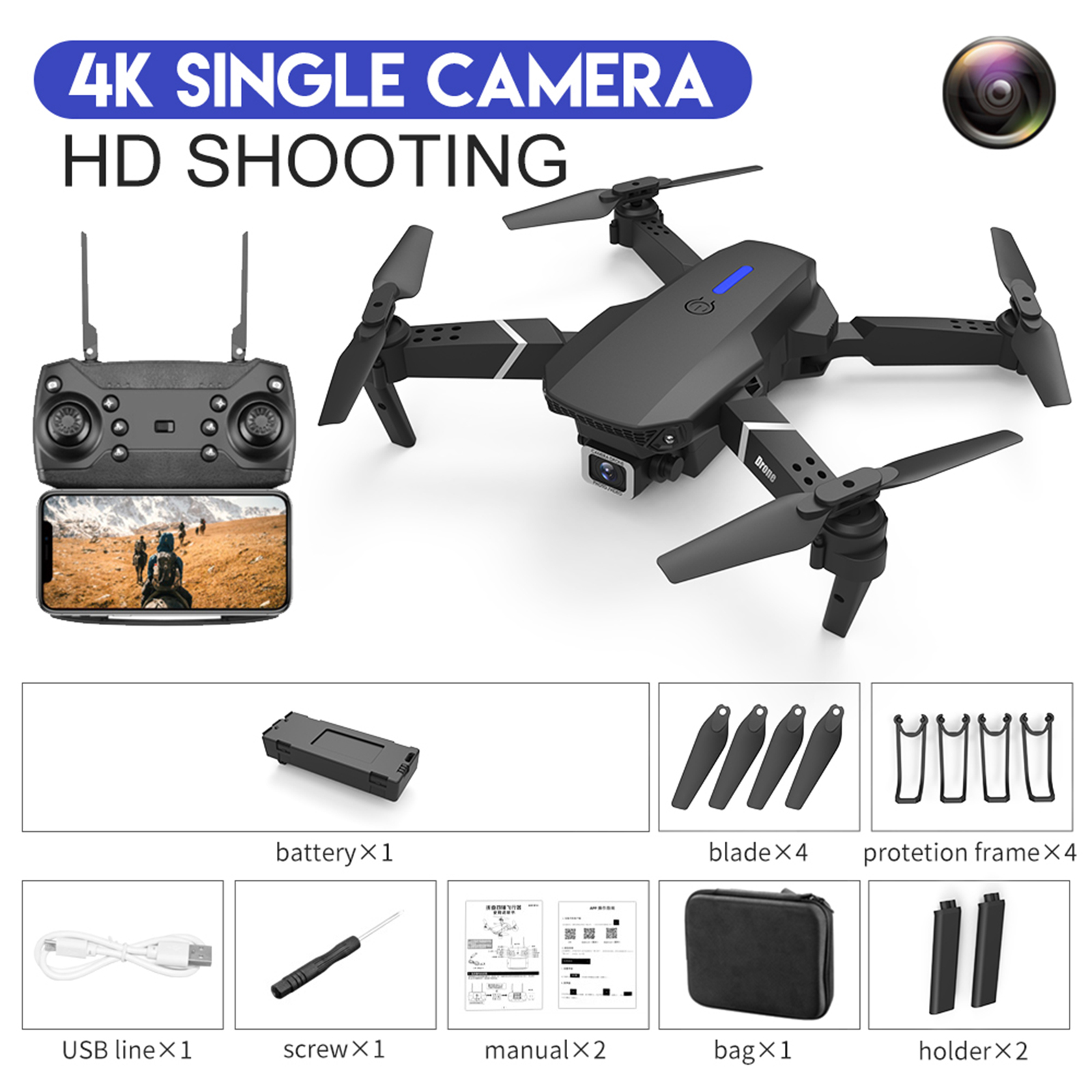 WiFi Quadcopter Drones 2.4GHz Technology for Adults Aircraft Kids and Beginners