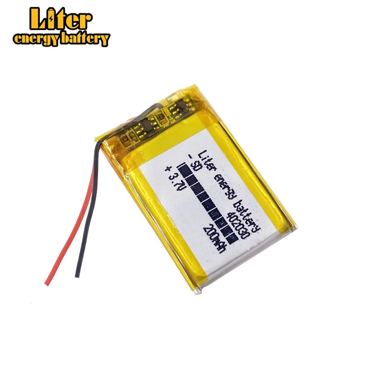 Chirurgie politicus George Bernard Good Qulity 402030 3.7v 200mah Li-ion Lipo Cells Lithium Li-po Polymer  Rechargeable Battery For Bluetooth Gps Mp3 Mp4 Recorder - Rechargeable  Batteries - AliExpress