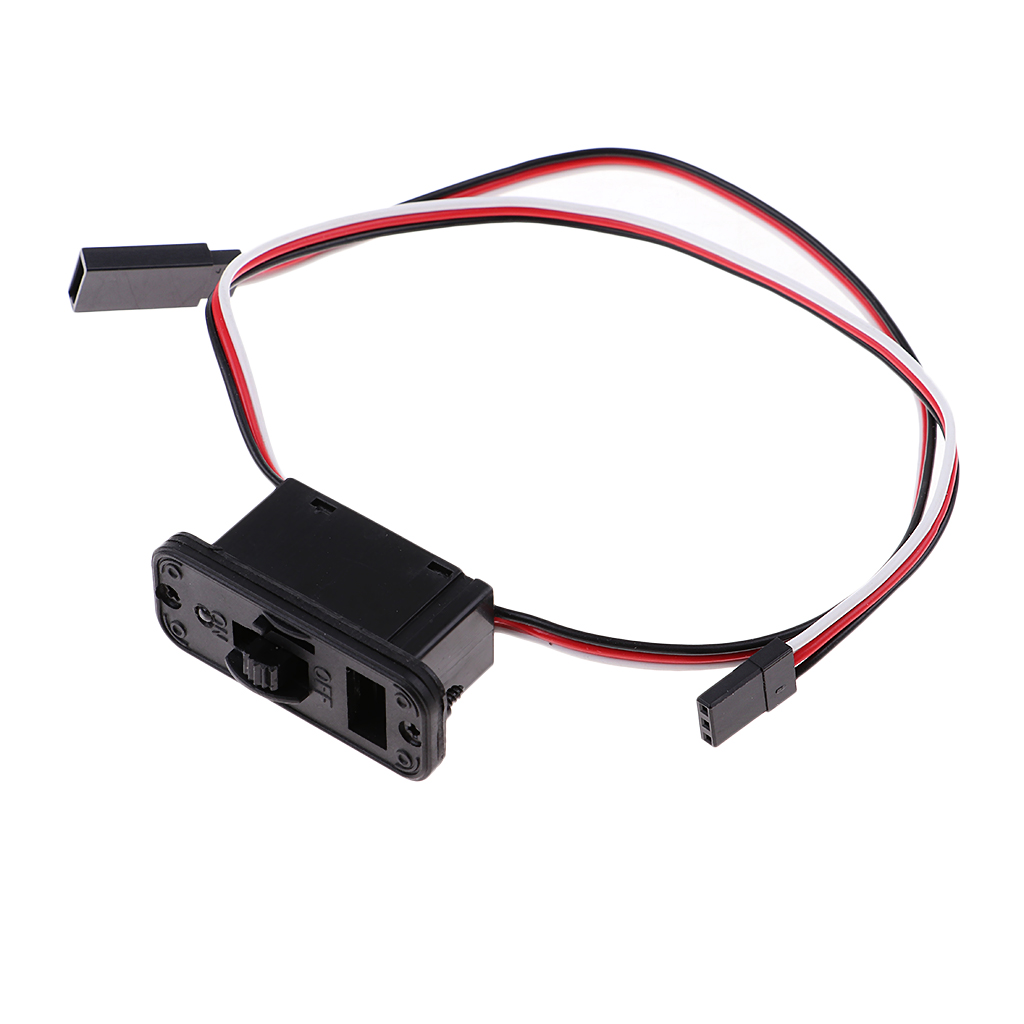 ON/OFF Switch FUTABA/JR Plug 25CM Cable Wire LED Male to Female for RC Servo