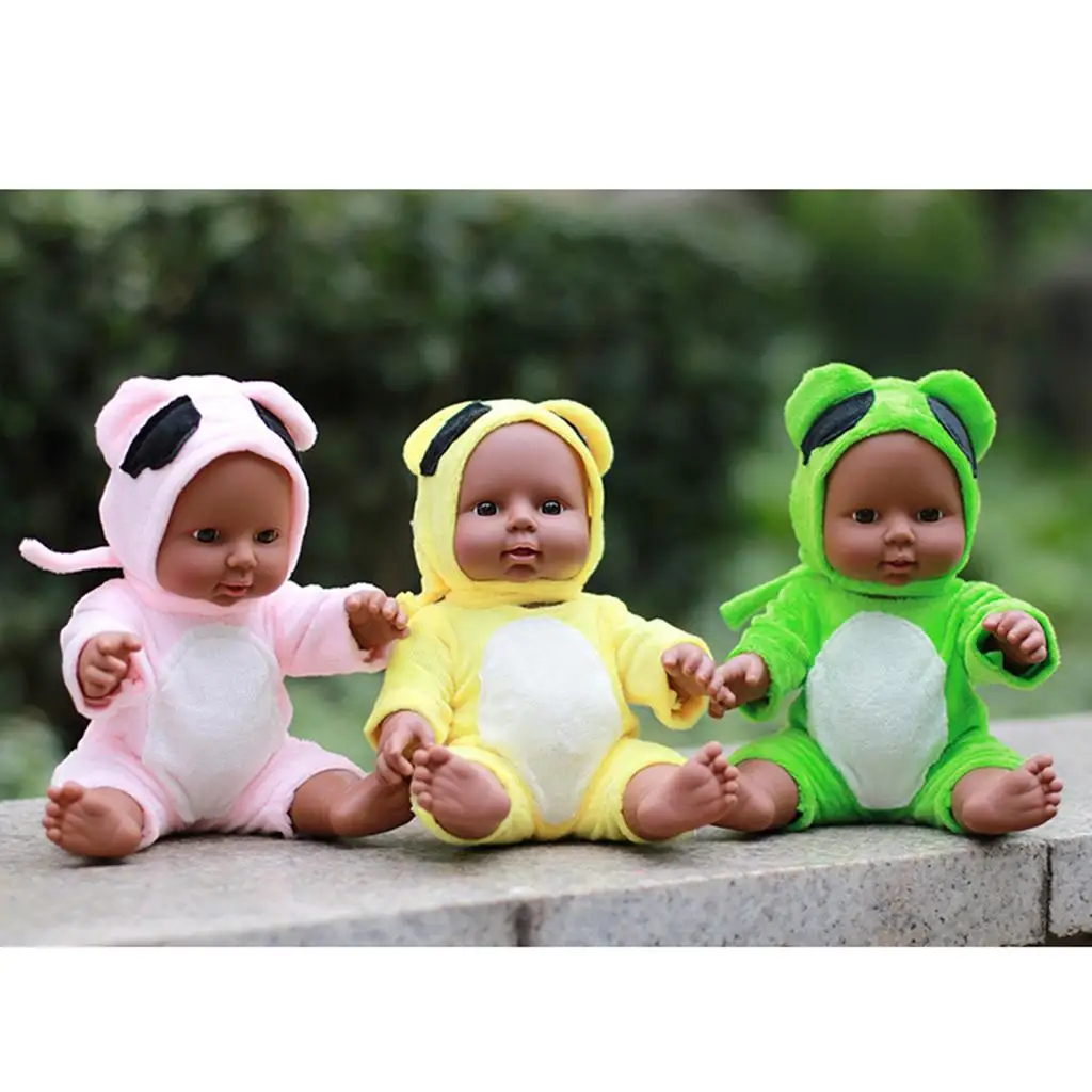 12`` Toddler Newborn Baby Boy Doll Black African Ethnic Cute Infant - Pink