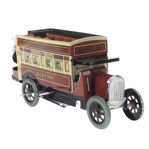 New Arrivals Tin Wind-up Double-decker General Omnibus Collectibles Tin Toy Classic Creative Gift for Kids Children Adults Toy