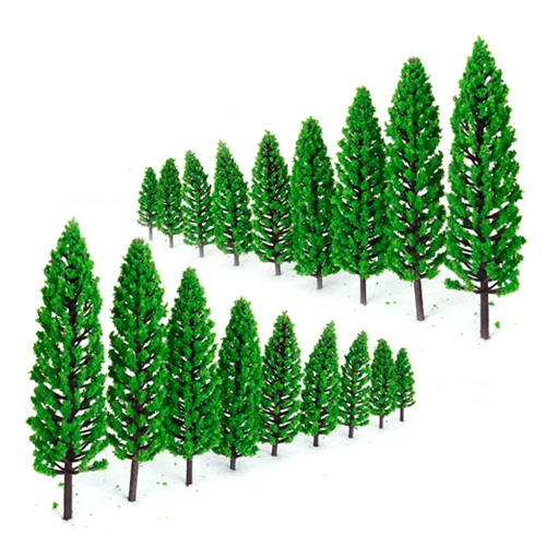 10pcs Models Tree HO N Train Landscape Deco Model 1:50 Scale 4.8 to 16cm