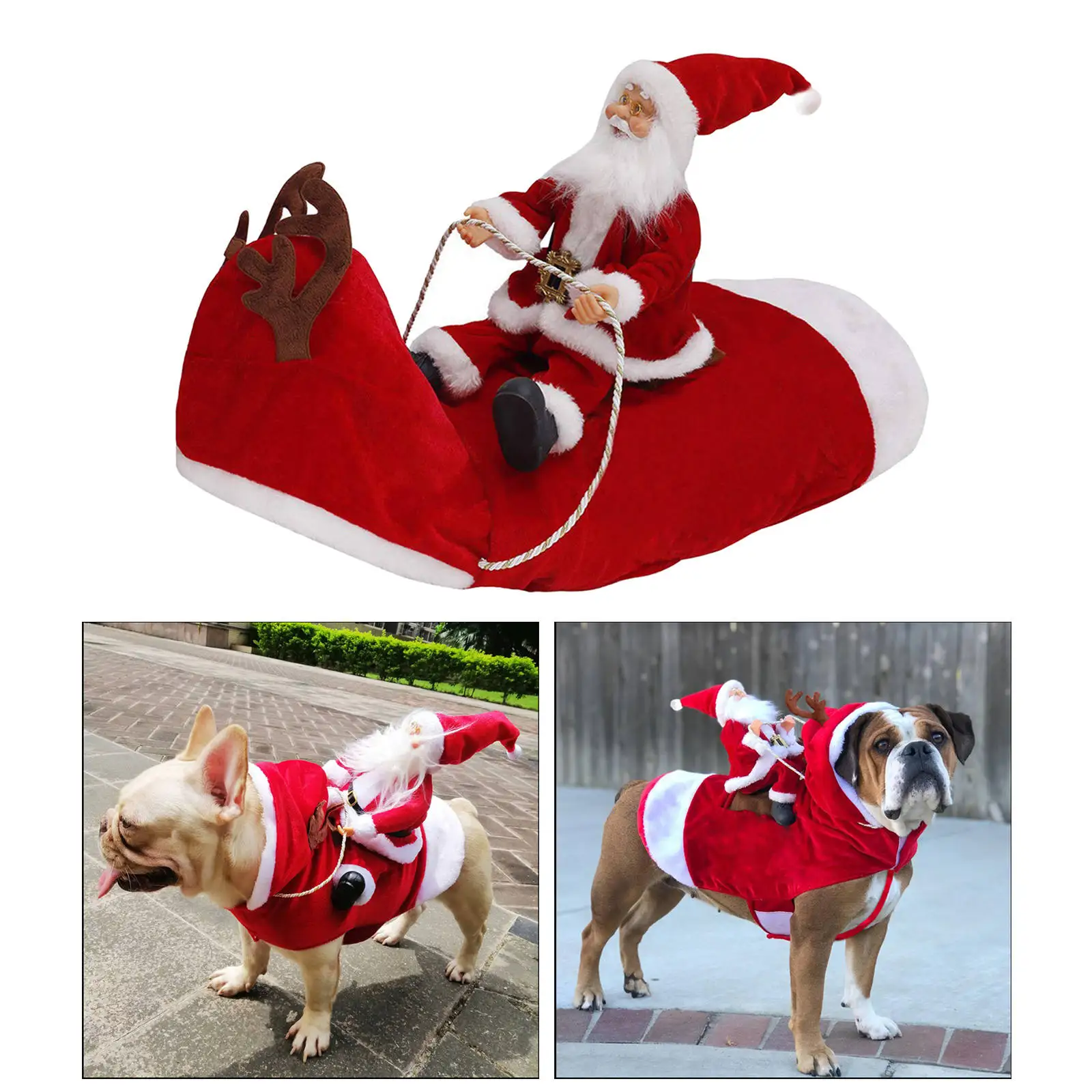 Dog Puppy Pet Christmas Jacket Coat Sweater Winter Xmas Costumes Cloth Christmas Santa Claus Pet Dog Fancy Dress