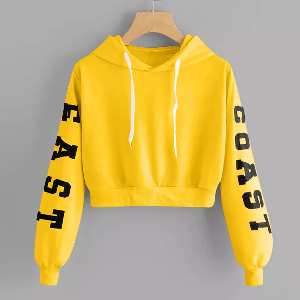 Cropped hoodie yellow Poetic Justice